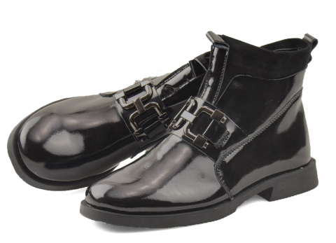 T.Sokolski Z23-93 czarne skórzane botki T.Sokolski Z23-93 czarne skórzane botki