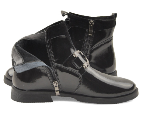 T.Sokolski Z23-93 czarne skórzane botki T.Sokolski Z23-93 czarne skórzane botki