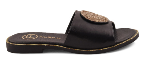 Filippo DK6217 czarne klapki Filippo DK6217 czarne klapki
