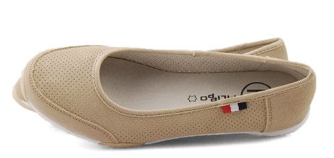 Filippo DP143 beżowe skórzane baleriny