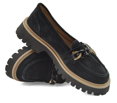 Filippo DP4589 czarne skórzane mokasyny