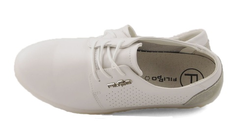 Filippo DP6014 białe skórzane półbuty Filippo DP6014 białe skórzane półbuty