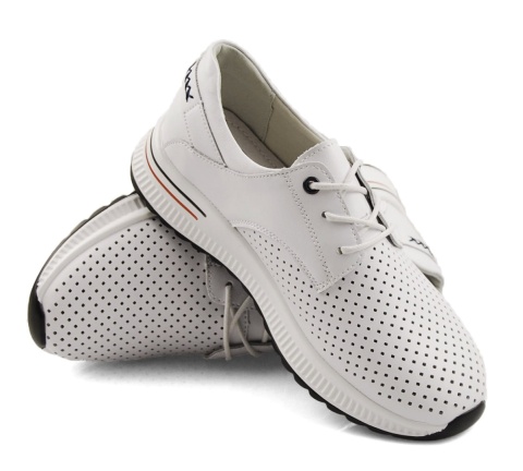 Filippo DP6022 białe skórzane półbuty Filippo DP6022 białe skórzane półbuty