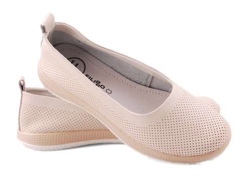 Filippo DP6023 bezowe skórzane baleriny Filippo DP6023 bezowe skórzane baleriny