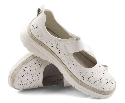 Filippo DP6073 białe skórzane półbuty Filippo DP6073 białe skórzane półbuty