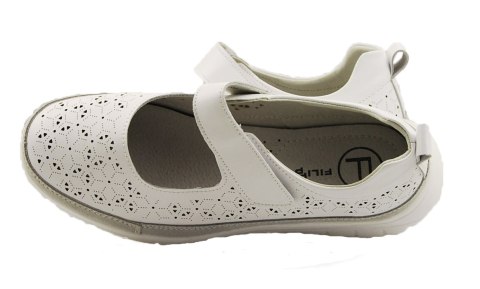 Filippo DP6073 białe skórzane półbuty Filippo DP6073 białe skórzane półbuty