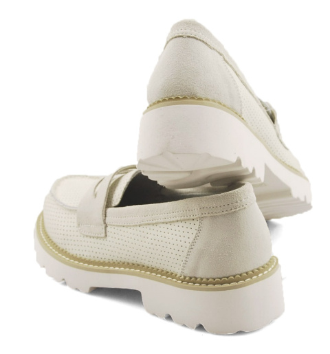 Filippo DP6090 białe skórzane półbuty Filippo DP6090 białe skórzane półbuty