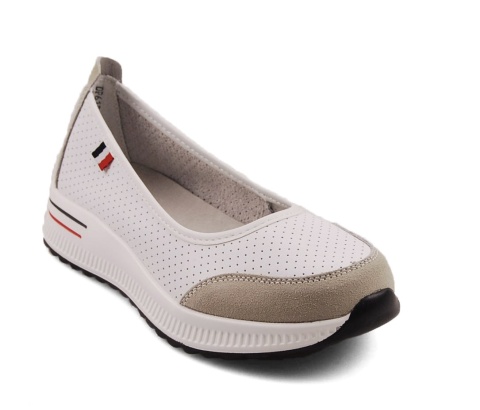 Filippo DP6134 biało-szare skórzane półbuty Filippo DP6134 biało-szare skórzane półbuty