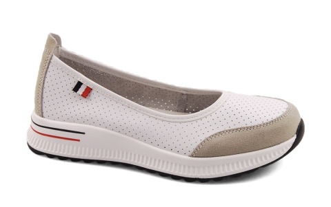 Filippo DP6134 biało-szare skórzane półbuty Filippo DP6134 biało-szare skórzane półbuty