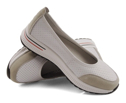 Filippo DP6134 biało-szare skórzane półbuty Filippo DP6134 biało-szare skórzane półbuty