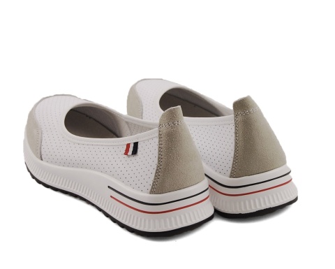 Filippo DP6134 biało-szare skórzane półbuty Filippo DP6134 biało-szare skórzane półbuty