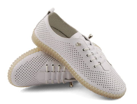 Filippo DP6140 białe skórzane półbuty Filippo DP6140 białe skórzane półbuty