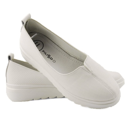 Filippo DP6163 białe skórzane półbuty Filippo DP6163 białe skórzane półbuty