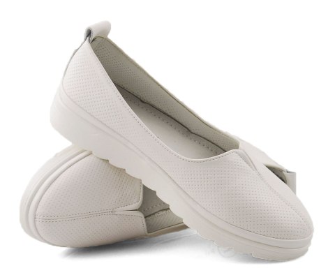 Filippo DP6163 białe skórzane półbuty Filippo DP6163 białe skórzane półbuty