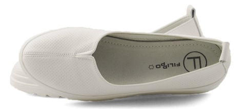 Filippo DP6163 białe skórzane półbuty Filippo DP6163 białe skórzane półbuty