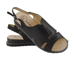 Filippo DS4470 czarne skórzane sandały