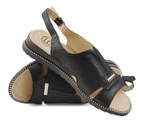 Filippo DS4470 czarne skórzane sandały Filippo DS4470 czarne skórzane sandały