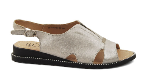 Filippo DS4470 srebrne skórzane sandały