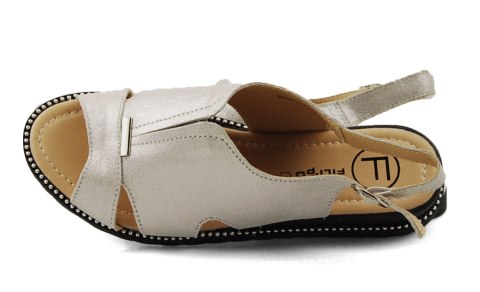 Filippo DS4470 srebrne skórzane sandały