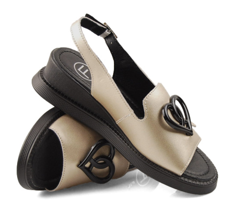 Filippo DS6069 złote skórzane sandały Filippo DS6069 złote skórzane sandały