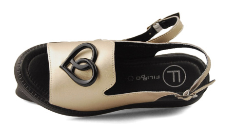 Filippo DS6069 złote skórzane sandały Filippo DS6069 złote skórzane sandały