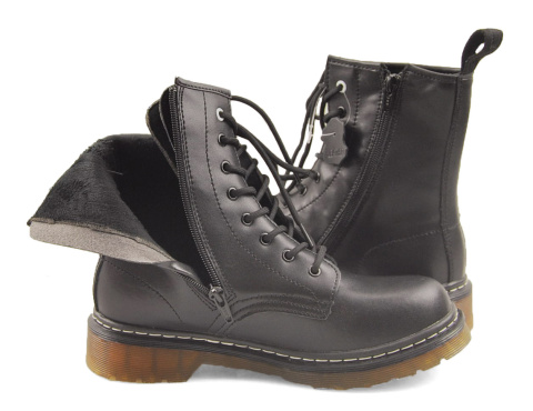 Filippo GL429/23 czarne skórzane glany