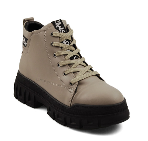 Loretta Vitale 11 beżowe skórzane botki Loretta Vitale 11 beżowe skórzane botki