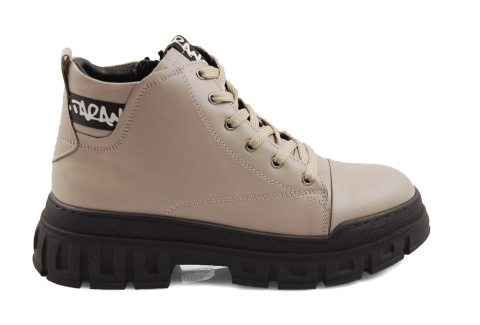 Loretta Vitale 11 beżowe skórzane botki Loretta Vitale 11 beżowe skórzane botki