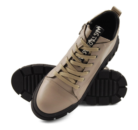 Loretta Vitale 11 beżowe skórzane botki Loretta Vitale 11 beżowe skórzane botki