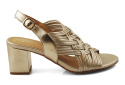 Maciejka N6517 złote skórzane sandały