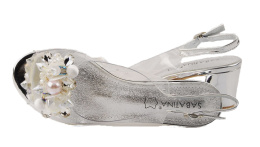 Sabatina 2014-5 srebrne sandały transparentne