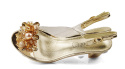 Sabatina 2014-5 złote sandały transparentne