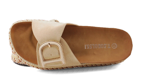 T.Sokolski L24-354 beżowe klapki