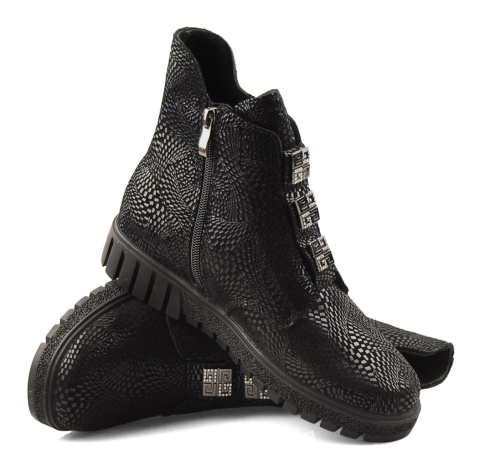 Filippo DBT6360 czarne skórzane botki