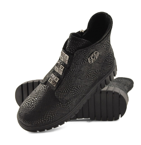 Filippo DBT6360 czarne skórzane botki