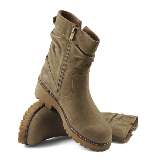 Filippo DBT6402 beżowe skórzane botki Filippo DBT6402 beżowe skórzane botki