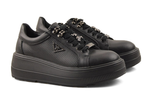 Filippo DP6382 czarne skórzane sneakersy Filippo DP6382 czarne skórzane sneakersy