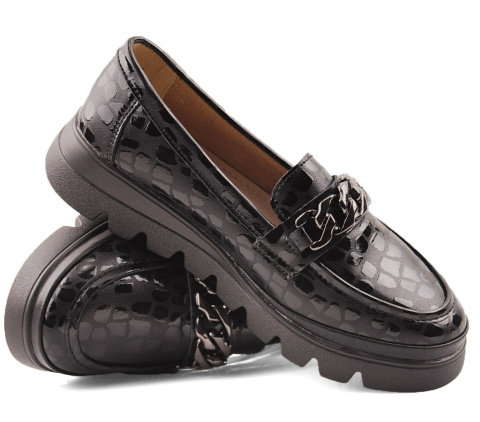 Filippo DP6467/24 czarne skórzane mokasyny Filippo DP6467/24 czarne skórzane mokasyny