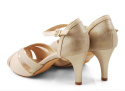 Filippo DS6228 beżowo-złote sandały na szpilce