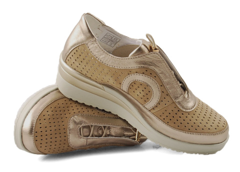 Maciejka P6508 złote skórzane półbuty Maciejka P6508 złote skórzane półbuty