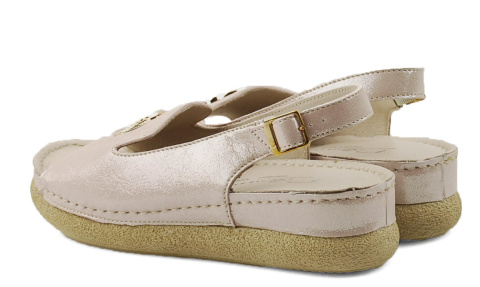 Pollonus 5-1620-001 różowe skórzane sandały