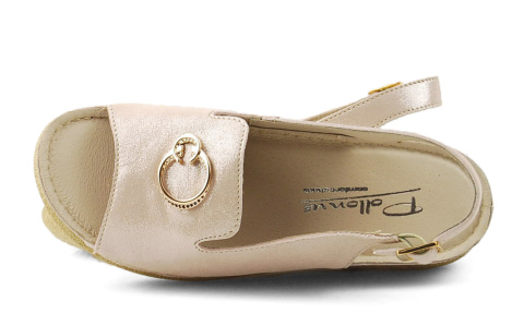 Pollonus 5-1620-001 różowe skórzane sandały