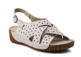 Sabatina 8018-11 białe sandały
