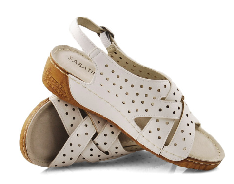 Sabatina 8018-11 białe sandały Sabatina 8018-11 białe sandały