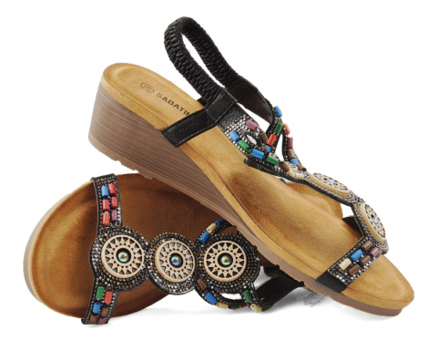 Sabatina TMF2023W-0256-K czarne sandały Sabatina TMF2023W-0256-K czarne sandały