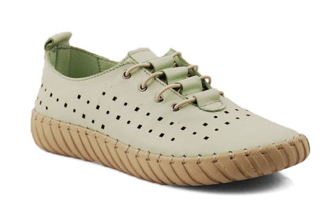 T.Sokolski W24-407 zielone skórzane półbuty