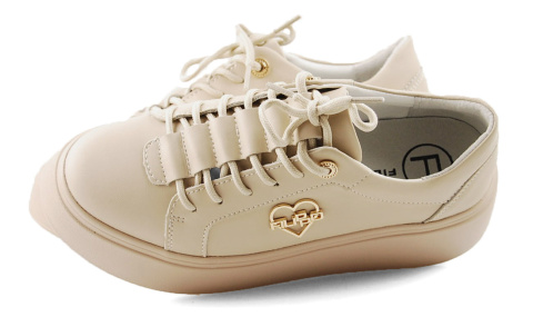 Filippo DP6058 beżowe skórzane półbuty