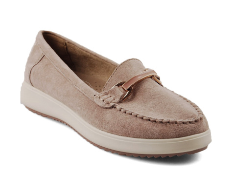 Filippo DP6135 beżowe skórzane mokasyny