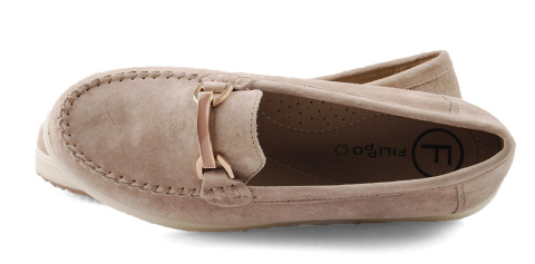 Filippo DP6135 beżowe skórzane mokasyny