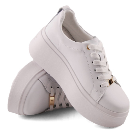 Filippo DP6246 białe skórzane półbuty Filippo DP6246 białe skórzane półbuty